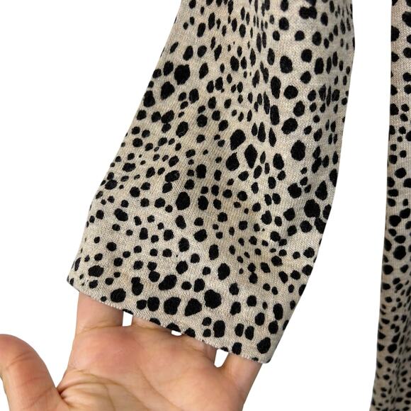 J. Jill Lightweight Cotton Blend Tan Animal Print Sweater Women’s Size XS - NWT - Picture 5 of 9